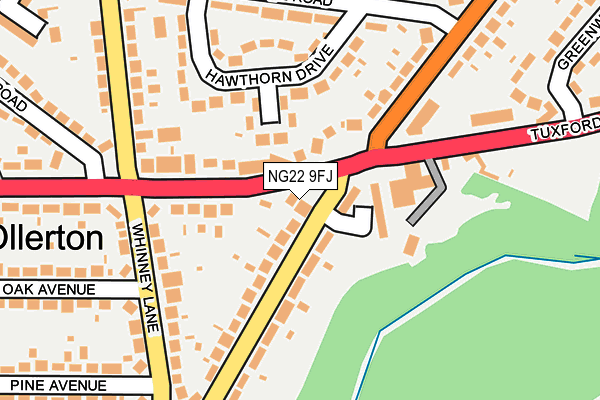 NG22 9FJ map - OS OpenMap – Local (Ordnance Survey) NG22 9FJ map - OS OpenMap – Local (Ordnance Survey)