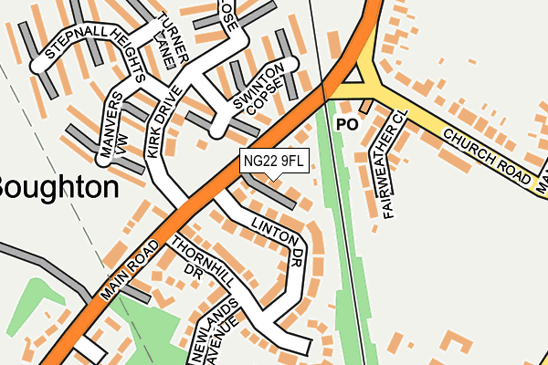 NG22 9FL map - OS OpenMap – Local (Ordnance Survey) NG22 9FL map - OS OpenMap – Local (Ordnance Survey)