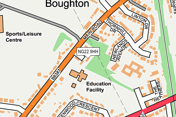 NG22 9HH map - OS OpenMap – Local (Ordnance Survey) NG22 9HH map - OS OpenMap – Local (Ordnance Survey)