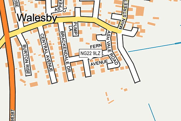 NG22 9LZ map - OS OpenMap – Local (Ordnance Survey)