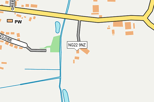 NG22 9NZ map - OS OpenMap – Local (Ordnance Survey) NG22 9NZ map - OS OpenMap – Local (Ordnance Survey)