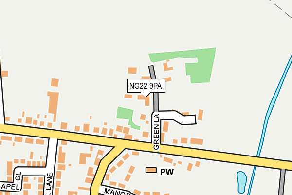 NG22 9PA map - OS OpenMap – Local (Ordnance Survey) NG22 9PA map - OS OpenMap – Local (Ordnance Survey)