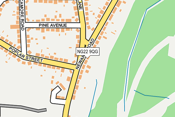 NG22 9QG map - OS OpenMap – Local (Ordnance Survey) NG22 9QG map - OS OpenMap – Local (Ordnance Survey)