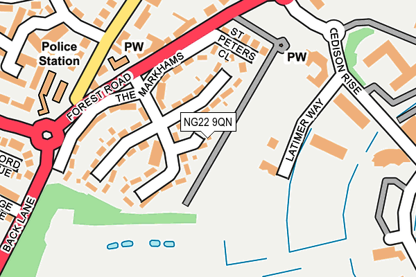 NG22 9QN map - OS OpenMap – Local (Ordnance Survey) NG22 9QN map - OS OpenMap – Local (Ordnance Survey)