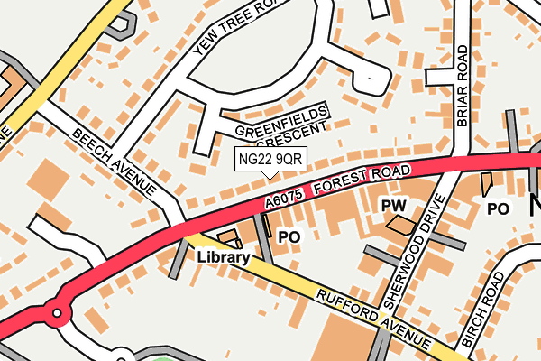 NG22 9QR map - OS OpenMap – Local (Ordnance Survey) NG22 9QR map - OS OpenMap – Local (Ordnance Survey)