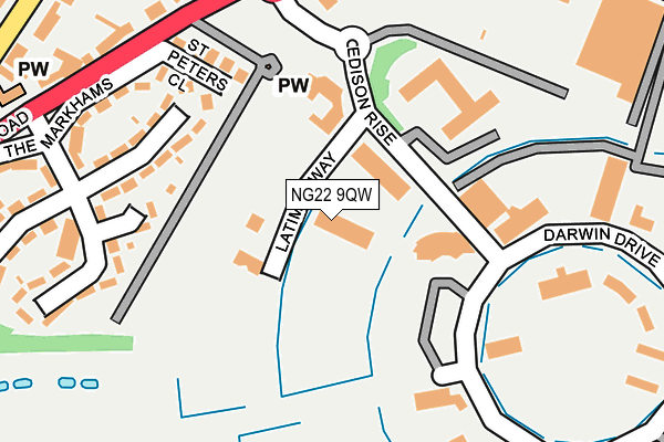 NG22 9QW map - OS OpenMap – Local (Ordnance Survey) NG22 9QW map - OS OpenMap – Local (Ordnance Survey)