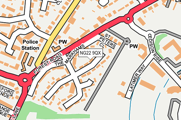 NG22 9QX map - OS OpenMap – Local (Ordnance Survey) NG22 9QX map - OS OpenMap – Local (Ordnance Survey)
