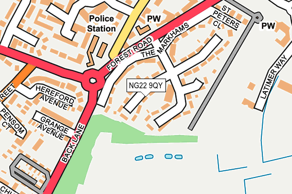 NG22 9QY map - OS OpenMap – Local (Ordnance Survey) NG22 9QY map - OS OpenMap – Local (Ordnance Survey)