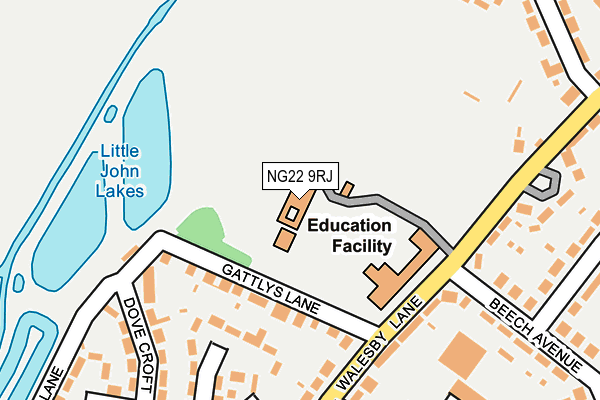 NG22 9RJ map - OS OpenMap – Local (Ordnance Survey) NG22 9RJ map - OS OpenMap – Local (Ordnance Survey)