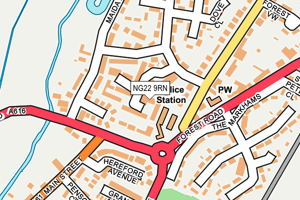 NG22 9RN map - OS OpenMap – Local (Ordnance Survey) NG22 9RN map - OS OpenMap – Local (Ordnance Survey)