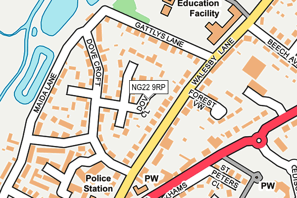 NG22 9RP map - OS OpenMap – Local (Ordnance Survey) NG22 9RP map - OS OpenMap – Local (Ordnance Survey)