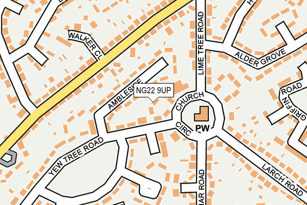NG22 9UP map - OS OpenMap – Local (Ordnance Survey) NG22 9UP map - OS OpenMap – Local (Ordnance Survey)