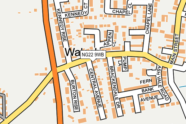 NG22 9WB map - OS OpenMap – Local (Ordnance Survey) NG22 9WB map - OS OpenMap – Local (Ordnance Survey)