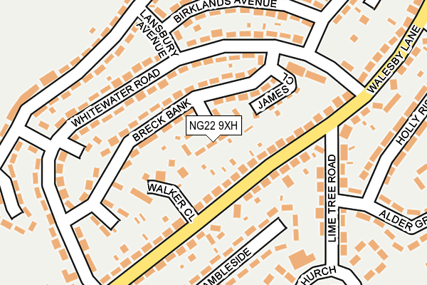 NG22 9XH map - OS OpenMap – Local (Ordnance Survey) NG22 9XH map - OS OpenMap – Local (Ordnance Survey)