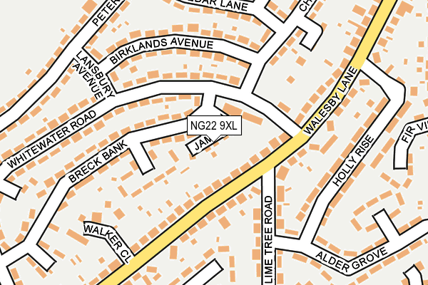 NG22 9XL map - OS OpenMap – Local (Ordnance Survey) NG22 9XL map - OS OpenMap – Local (Ordnance Survey)