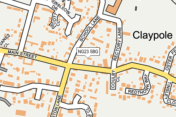 NG23 5BG map - OS OpenMap – Local (Ordnance Survey) NG23 5BG map - OS OpenMap – Local (Ordnance Survey)