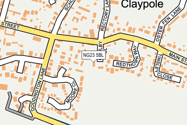 NG23 5BL map - OS OpenMap – Local (Ordnance Survey) NG23 5BL map - OS OpenMap – Local (Ordnance Survey)