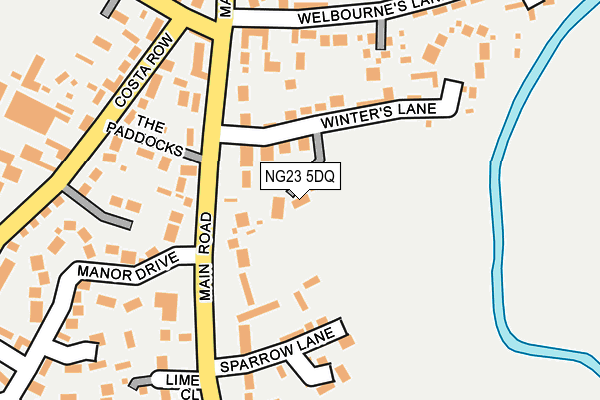 NG23 5DQ map - OS OpenMap – Local (Ordnance Survey) NG23 5DQ map - OS OpenMap – Local (Ordnance Survey)