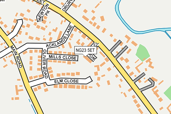 NG23 5ET map - OS OpenMap – Local (Ordnance Survey) NG23 5ET map - OS OpenMap – Local (Ordnance Survey)