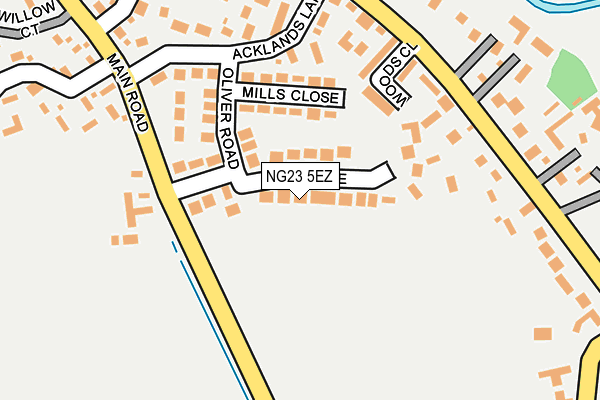 NG23 5EZ map - OS OpenMap – Local (Ordnance Survey) NG23 5EZ map - OS OpenMap – Local (Ordnance Survey)
