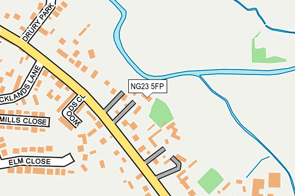 NG23 5FP map - OS OpenMap – Local (Ordnance Survey) NG23 5FP map - OS OpenMap – Local (Ordnance Survey)