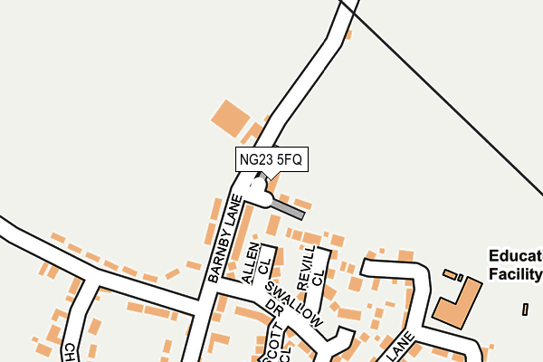 NG23 5FQ map - OS OpenMap – Local (Ordnance Survey) NG23 5FQ map - OS OpenMap – Local (Ordnance Survey)