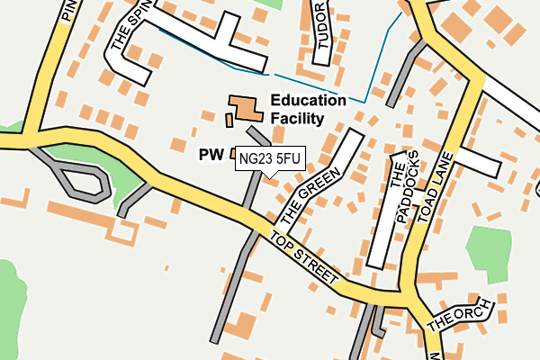 NG23 5FU map - OS OpenMap – Local (Ordnance Survey) NG23 5FU map - OS OpenMap – Local (Ordnance Survey)