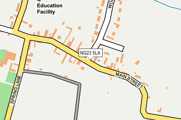 NG23 5LA map - OS OpenMap – Local (Ordnance Survey) NG23 5LA map - OS OpenMap – Local (Ordnance Survey)