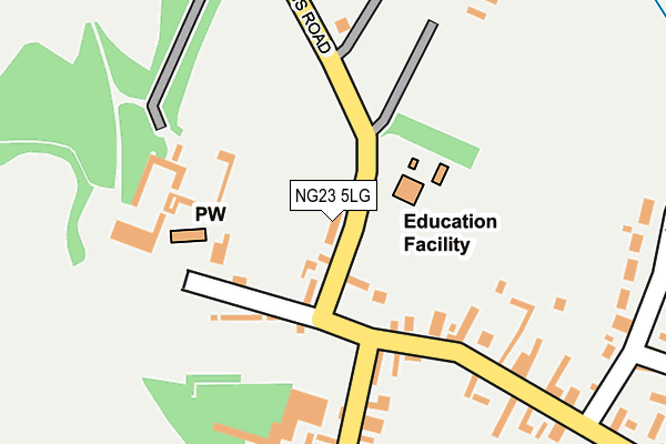 NG23 5LG map - OS OpenMap – Local (Ordnance Survey) NG23 5LG map - OS OpenMap – Local (Ordnance Survey)