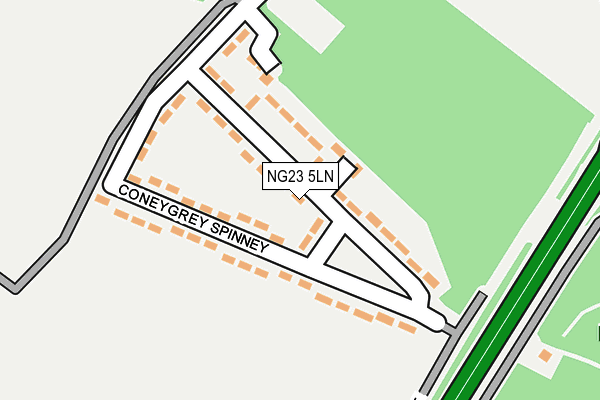 NG23 5LN map - OS OpenMap – Local (Ordnance Survey) NG23 5LN map - OS OpenMap – Local (Ordnance Survey)