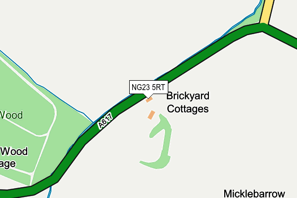 NG23 5RT map - OS OpenMap – Local (Ordnance Survey) NG23 5RT map - OS OpenMap – Local (Ordnance Survey)
