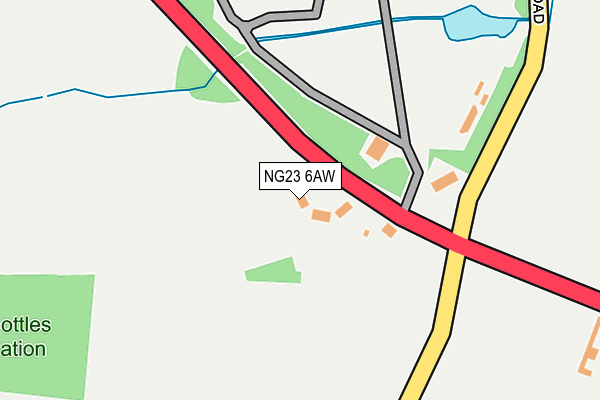 NG23 6AW map - OS OpenMap – Local (Ordnance Survey) NG23 6AW map - OS OpenMap – Local (Ordnance Survey)