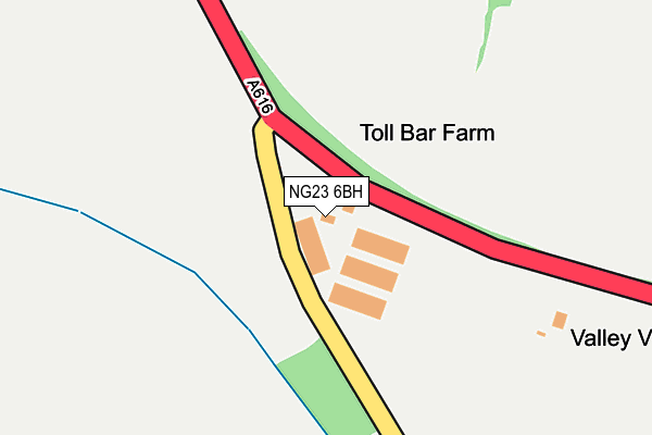 NG23 6BH map - OS OpenMap – Local (Ordnance Survey) NG23 6BH map - OS OpenMap – Local (Ordnance Survey)