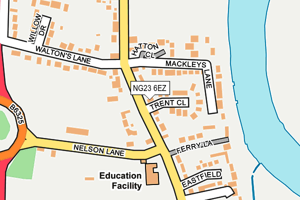 NG23 6EZ map - OS OpenMap – Local (Ordnance Survey) NG23 6EZ map - OS OpenMap – Local (Ordnance Survey)