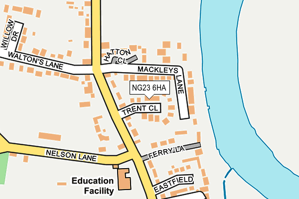 NG23 6HA map - OS OpenMap – Local (Ordnance Survey) NG23 6HA map - OS OpenMap – Local (Ordnance Survey)