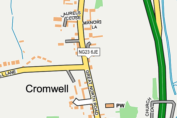 NG23 6JE map - OS OpenMap – Local (Ordnance Survey)