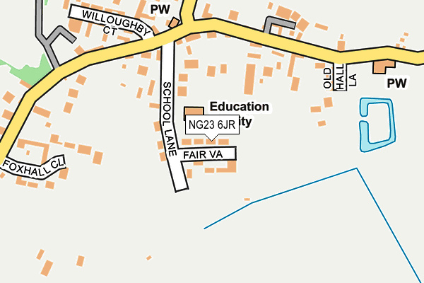 NG23 6JR map - OS OpenMap – Local (Ordnance Survey) NG23 6JR map - OS OpenMap – Local (Ordnance Survey)
