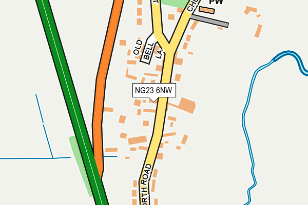 NG23 6NW map - OS OpenMap – Local (Ordnance Survey) NG23 6NW map - OS OpenMap – Local (Ordnance Survey)