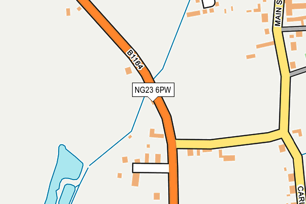NG23 6PW map - OS OpenMap – Local (Ordnance Survey) NG23 6PW map - OS OpenMap – Local (Ordnance Survey)