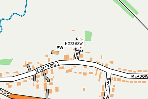 NG23 6SW map - OS OpenMap – Local (Ordnance Survey) NG23 6SW map - OS OpenMap – Local (Ordnance Survey)