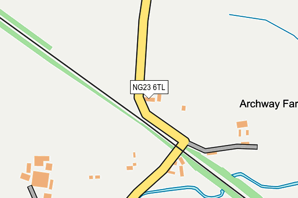 NG23 6TL map - OS OpenMap – Local (Ordnance Survey) NG23 6TL map - OS OpenMap – Local (Ordnance Survey)