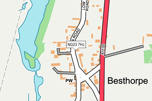 NG23 7HJ map - OS OpenMap – Local (Ordnance Survey) NG23 7HJ map - OS OpenMap – Local (Ordnance Survey)