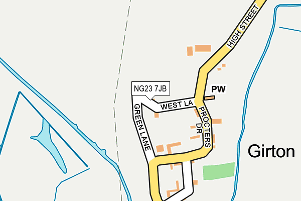 NG23 7JB map - OS OpenMap – Local (Ordnance Survey) NG23 7JB map - OS OpenMap – Local (Ordnance Survey)