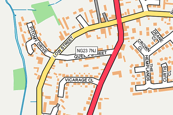 NG23 7NJ map - OS OpenMap – Local (Ordnance Survey) NG23 7NJ map - OS OpenMap – Local (Ordnance Survey)