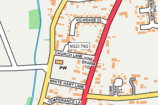 NG23 7NQ map - OS OpenMap – Local (Ordnance Survey)
