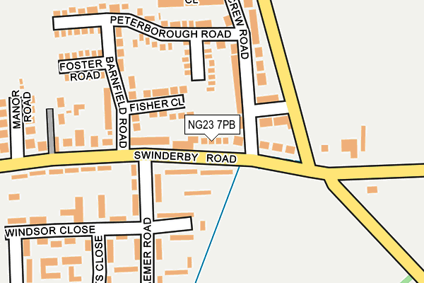 NG23 7PB map - OS OpenMap – Local (Ordnance Survey) NG23 7PB map - OS OpenMap – Local (Ordnance Survey)