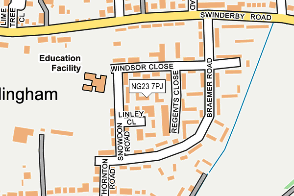 NG23 7PJ map - OS OpenMap – Local (Ordnance Survey) NG23 7PJ map - OS OpenMap – Local (Ordnance Survey)