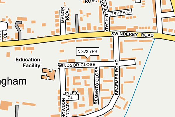 NG23 7PS map - OS OpenMap – Local (Ordnance Survey) NG23 7PS map - OS OpenMap – Local (Ordnance Survey)
