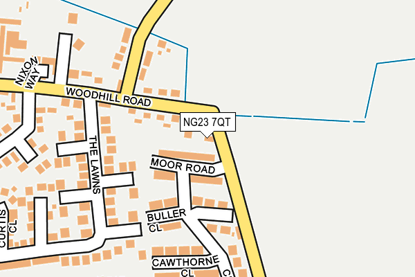 NG23 7QT map - OS OpenMap – Local (Ordnance Survey) NG23 7QT map - OS OpenMap – Local (Ordnance Survey)