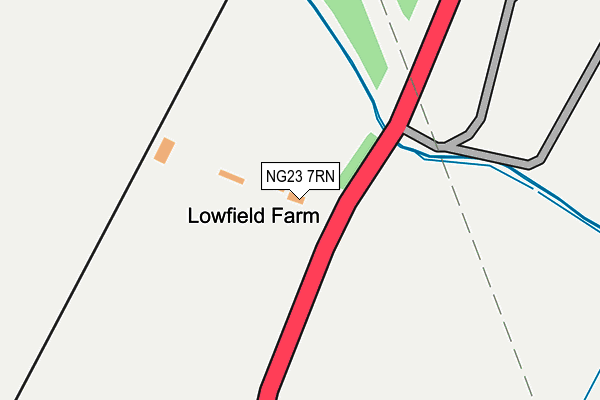 NG23 7RN map - OS OpenMap – Local (Ordnance Survey) NG23 7RN map - OS OpenMap – Local (Ordnance Survey)